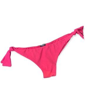 CALZEDONIA ITALIAN SIDE TIE BIKINI BOTTOM CORAL RED SMALL